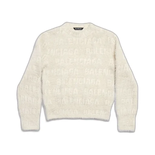 Allover Furry Fitted Sweater