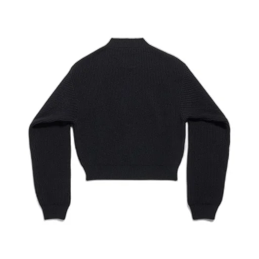 Patch Cropped Sweater