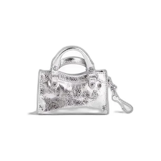Le City Micro Bag Charm Metallized