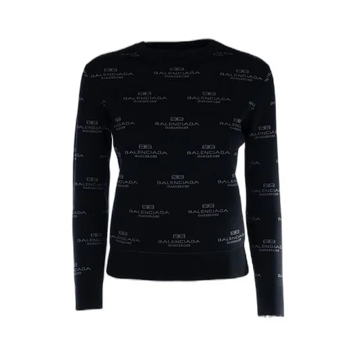 Allover Logo Jacquard Crewneck Knit