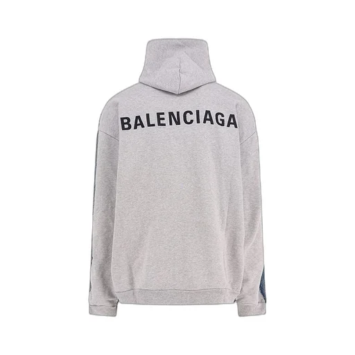 Back Logo Panel Hood Denim Jacket