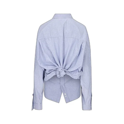 Bb Logo Embroidered Striped Cotton Shirt