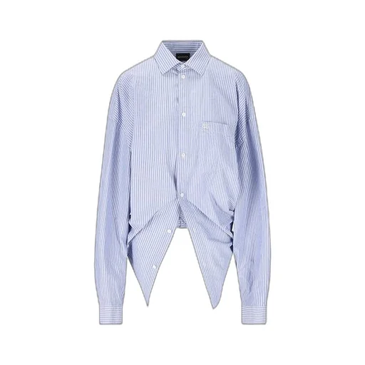 Bb Logo Embroidered Striped Cotton Shirt