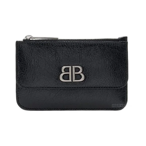 Bb Logo Leather Card Wallet
