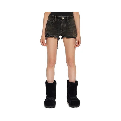 Distressed Washing Cotton Denim Shorts