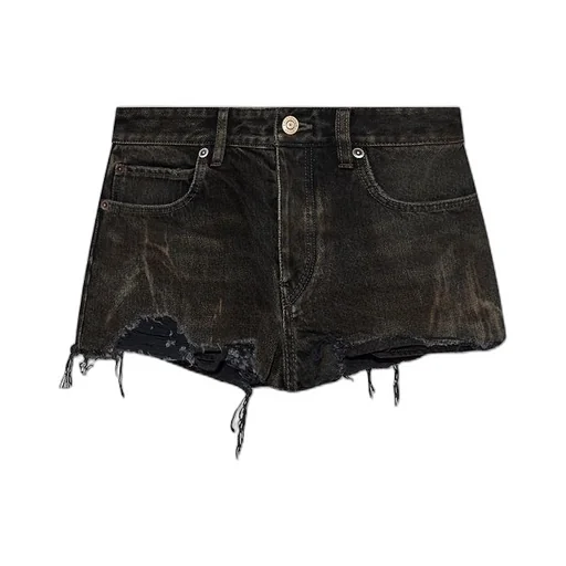 Distressed Washing Cotton Denim Shorts