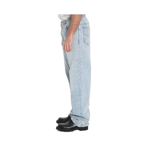 Back Logo Patch Cotton Denim Pants