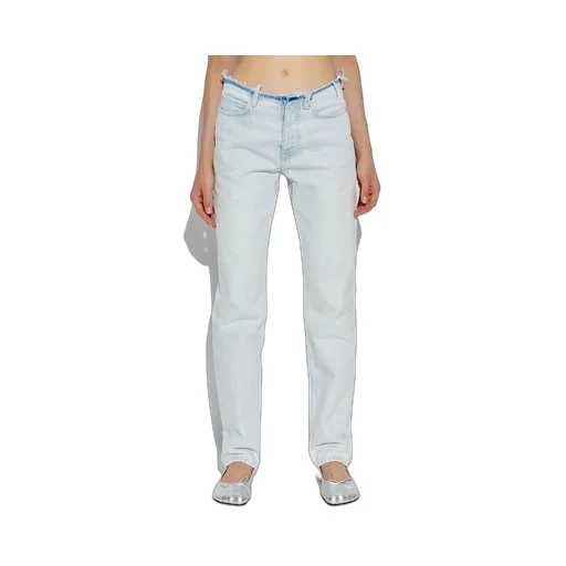 Straight Cotton Denim Pants