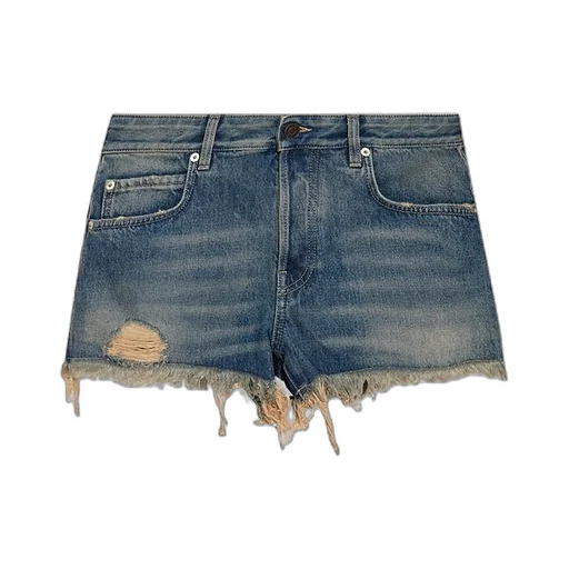 Distressed Washing Cotton Denim Shorts