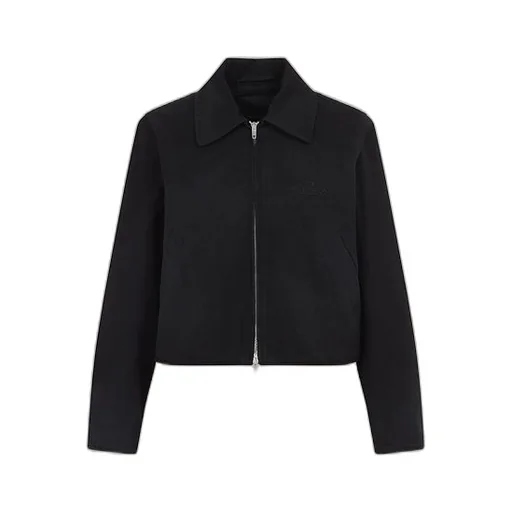 Logo Detail Cotton Zip-Up Jacket