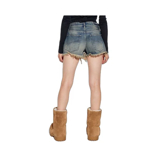 Distressed Washing Cotton Denim Shorts
