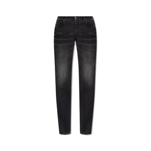 Washed Cotton Denim Pants