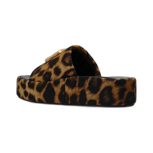 Logo Decorated Leopard Platform Slide