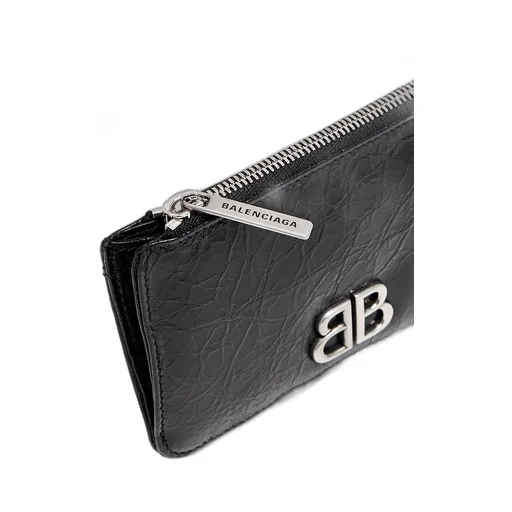 Bb Logo Leather Card Wallet