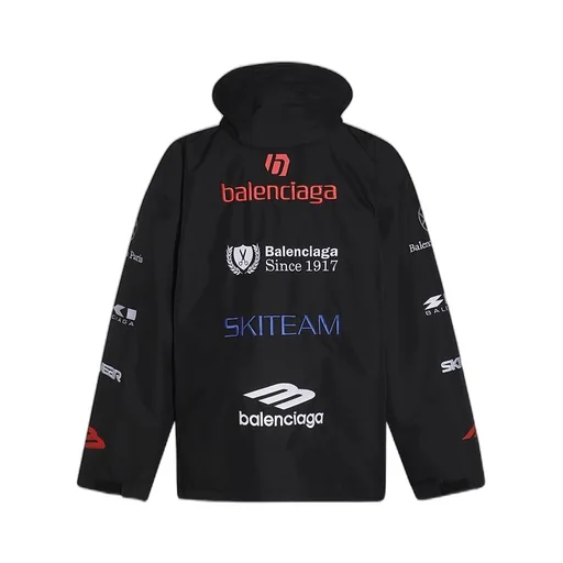 Logo Patch Nylon Hooded Jacket