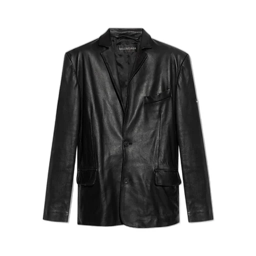Overfit Single Leather Jacket
