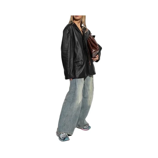 Overfit Single Leather Jacket