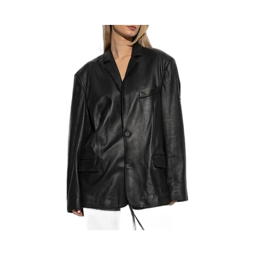 Overfit Single Leather Jacket