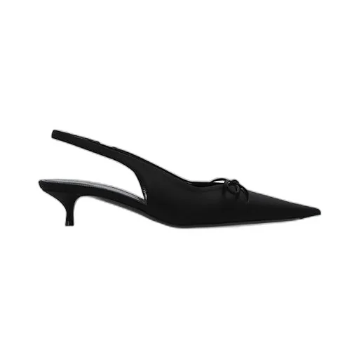 Bow Decorated Flat Slingback Heels