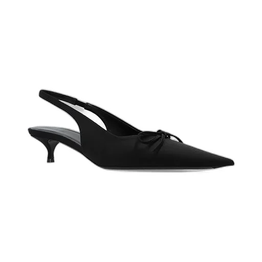 Bow Decorated Flat Slingback Heels