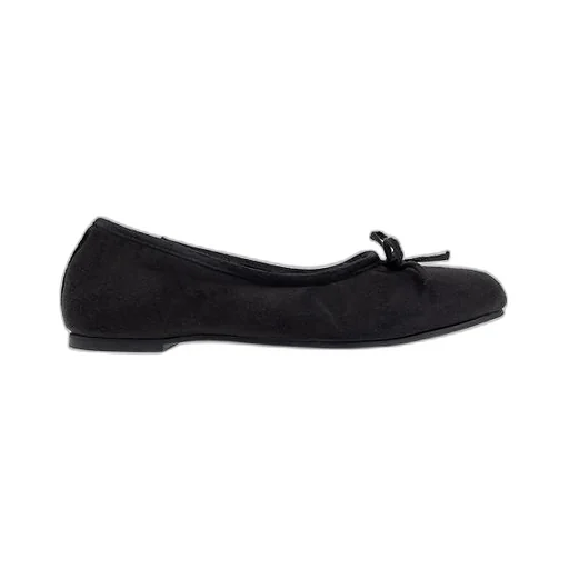 Zipper Detail Bow Flat Shoes