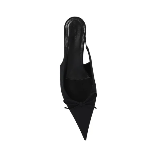 Bow Decorated Flat Slingback Heels