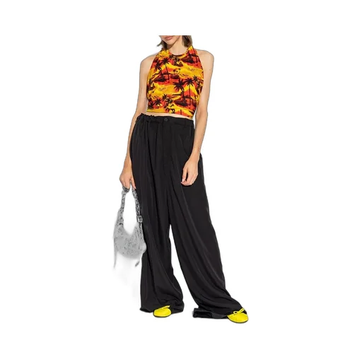 Halter Neck Graphic Printing Sleeveless Top