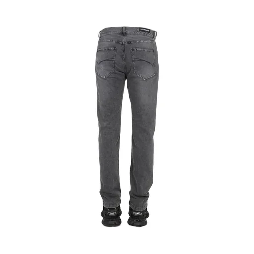 Logo Patch Straight Denim Pants
