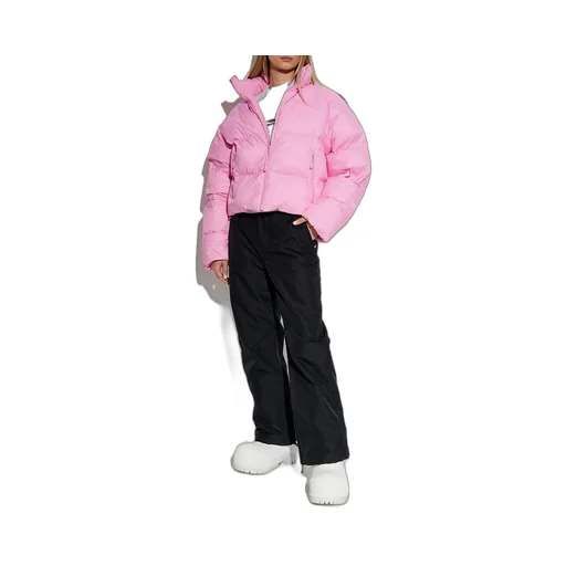 Logo Embroidered High-Neck Nylon Padding