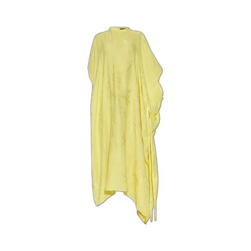 Crinkle Silk Long Dress
