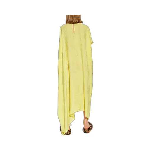 Crinkle Silk Long Dress