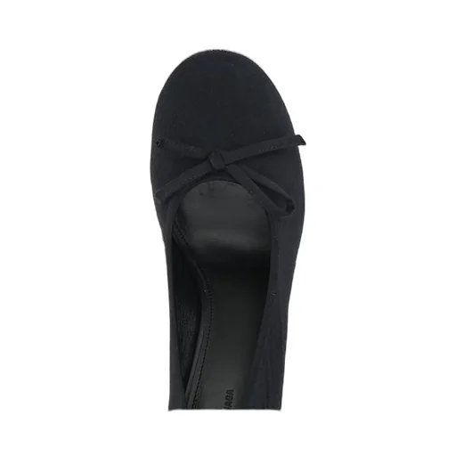 Leopold Bow Detail Satin Pumps Heel