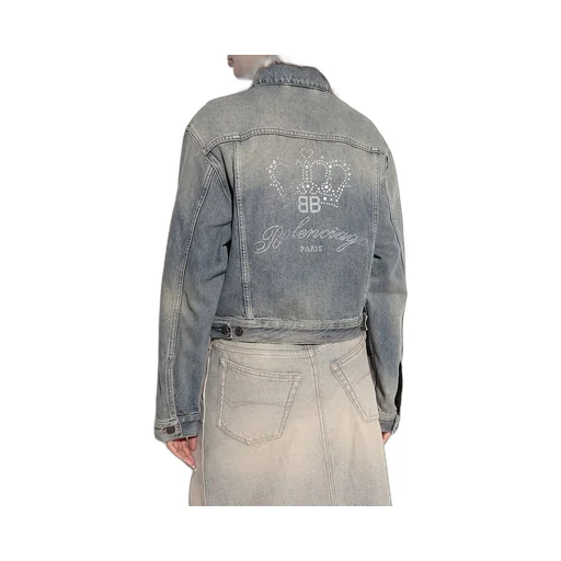 Back Logo Detail Denim Jacket