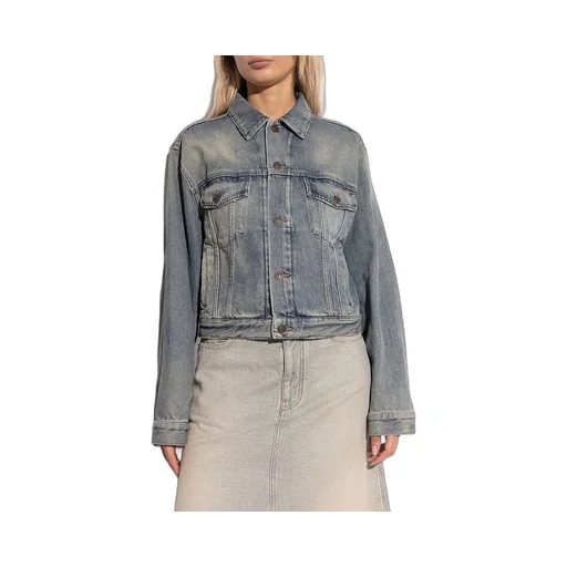 Back Logo Detail Denim Jacket