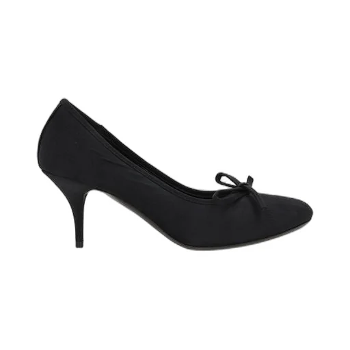 Leopold Bow Detail Satin Pumps Heel
