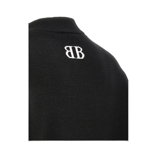 Logo Embroidered High-Neck Knit