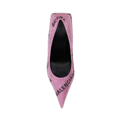 Allover Logo Rhinestone Pumps Heels