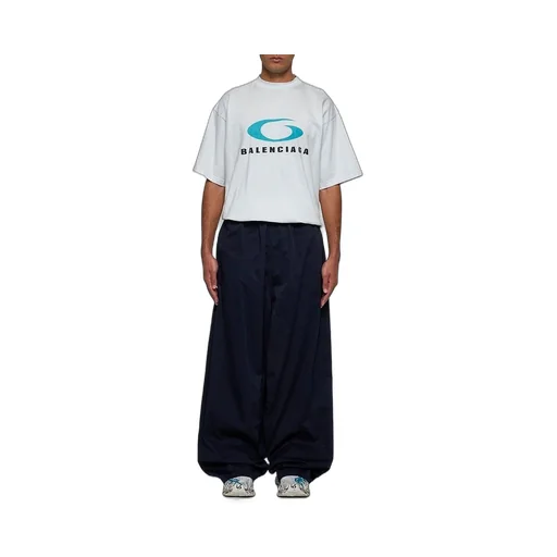 Logo Detail Cotton Baggy Pants