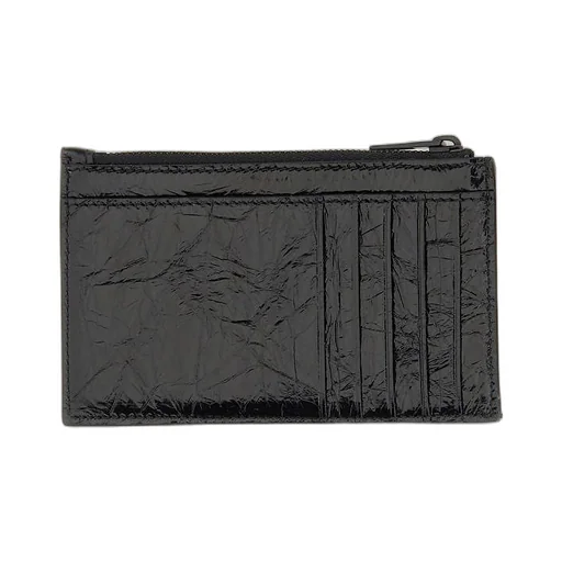 Logo Embossed Leather Card Wallet