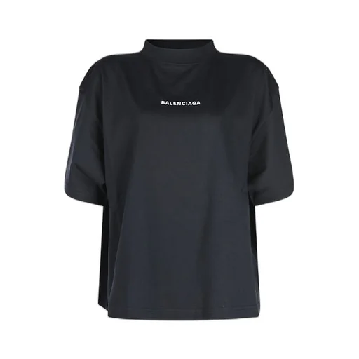 Logo Printing High Neck Short Sleeve T-Shirt