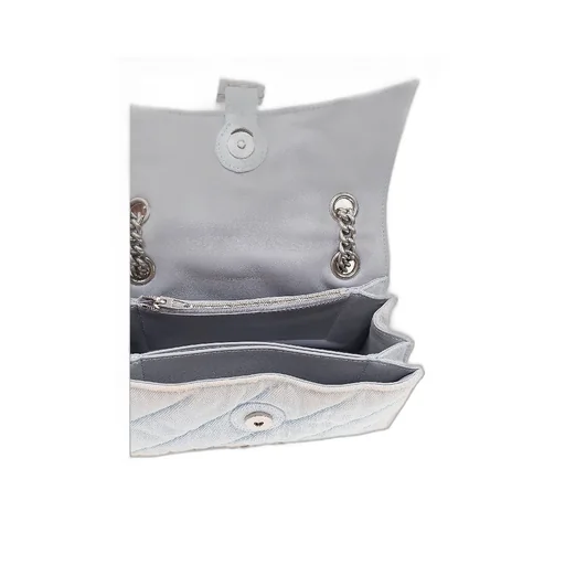 Crush Quilted Denim Chain Bag