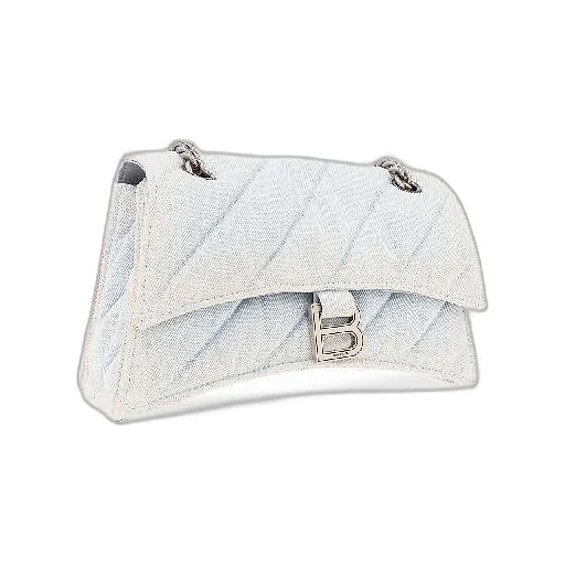 Crush Quilted Denim Chain Bag