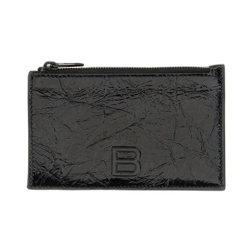Logo Embossed Leather Card Wallet