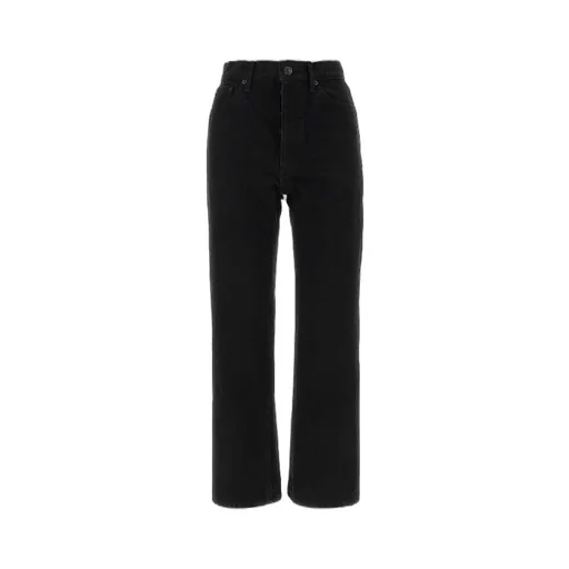 Mid-Rise Cropped Denim Pants