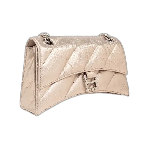 Crush Small Chain Bag Metallized Quilted