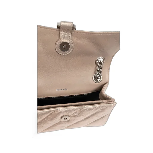 Crush Small Chain Bag Metallized Quilted