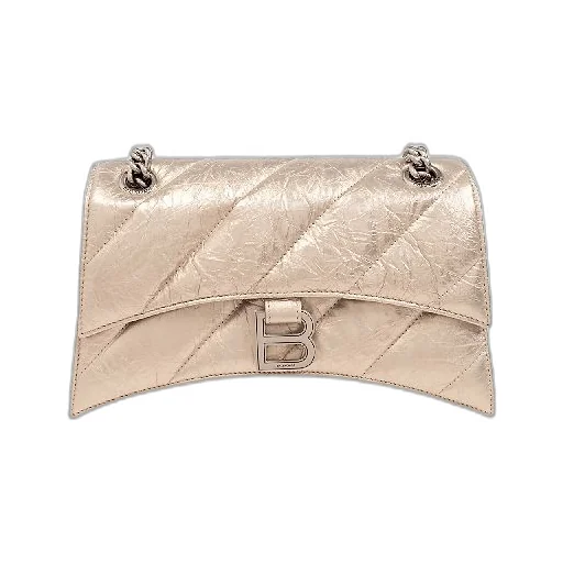 Crush Small Chain Bag Metallized Quilted