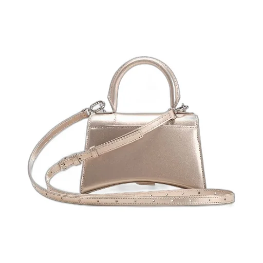 Hourglass Metallic Leather Tote Bag