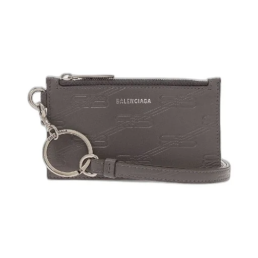 Logo Pattern Neck Strap Card Wallet