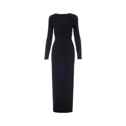 Black Slit Maxi Dress